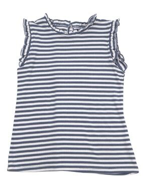 Hayden Girls Striped Ruffle Sleeve Tank Size M Navy White Cute Summer Top